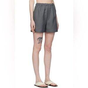 LouLou Studio de Saison Seto Slub-Texture Shorts Grey Size Small